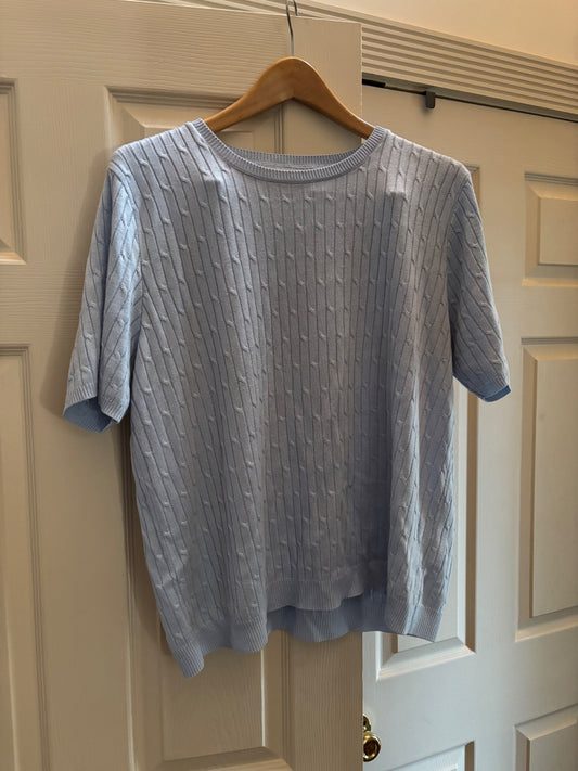 Alfred dunner Cardigan 2XL Light blue short sleeve cardigan