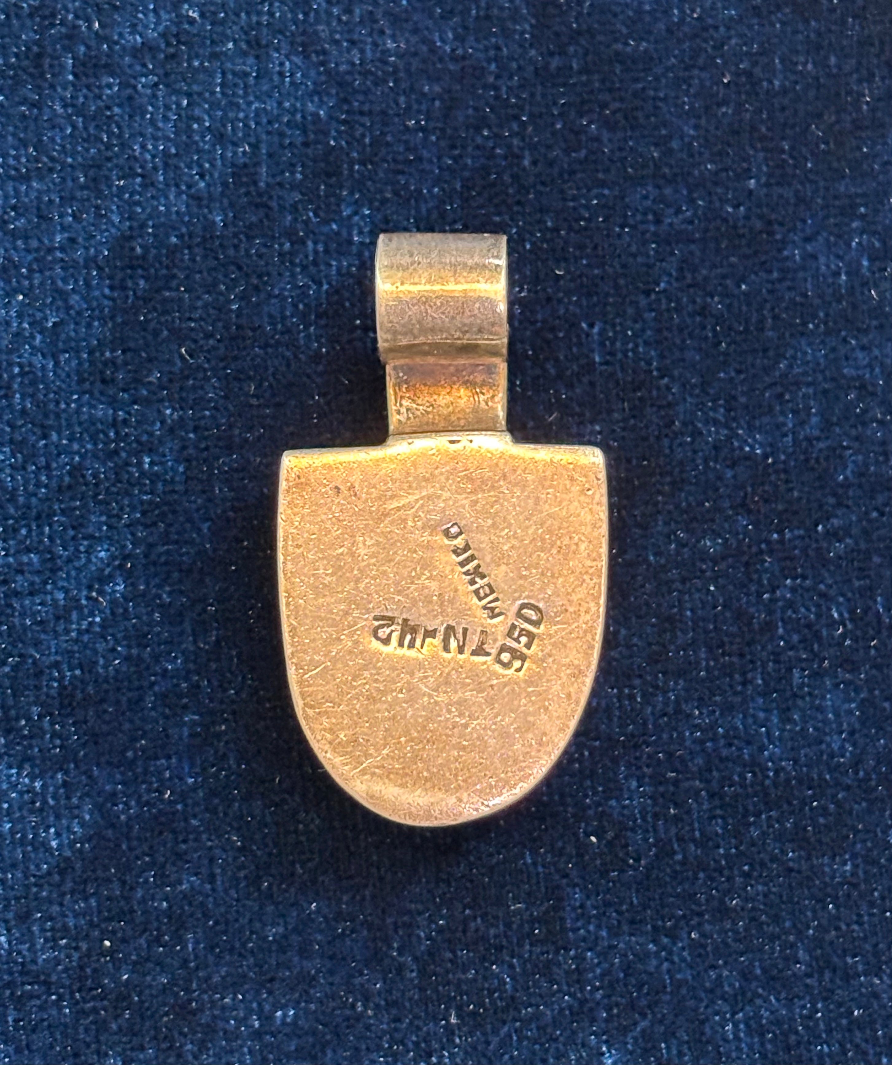 Turquoise Pendant Sterling Silver 950 Mexico