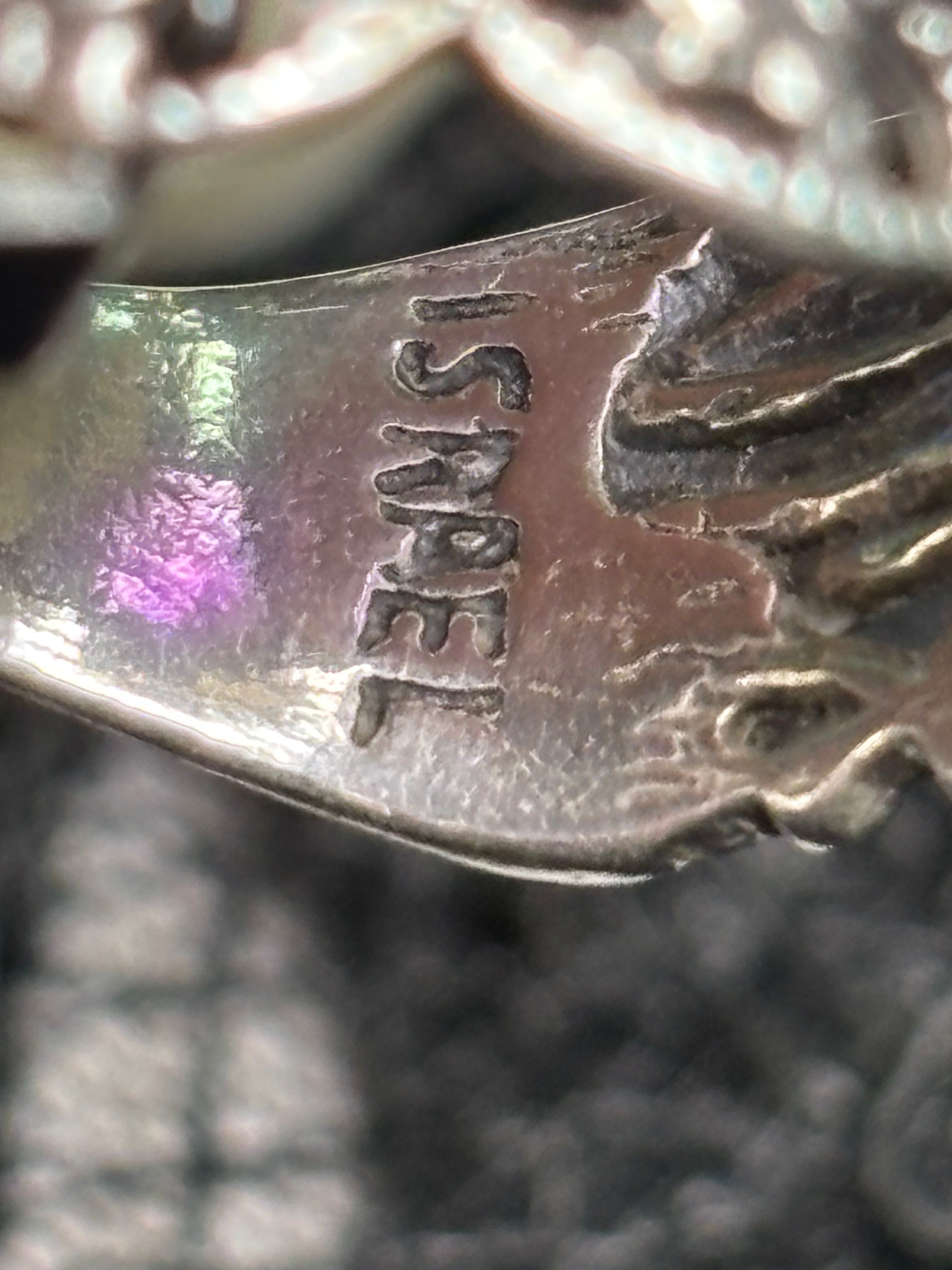 Paz Creations Israel 925 Pear Amethyst Ring Size 9