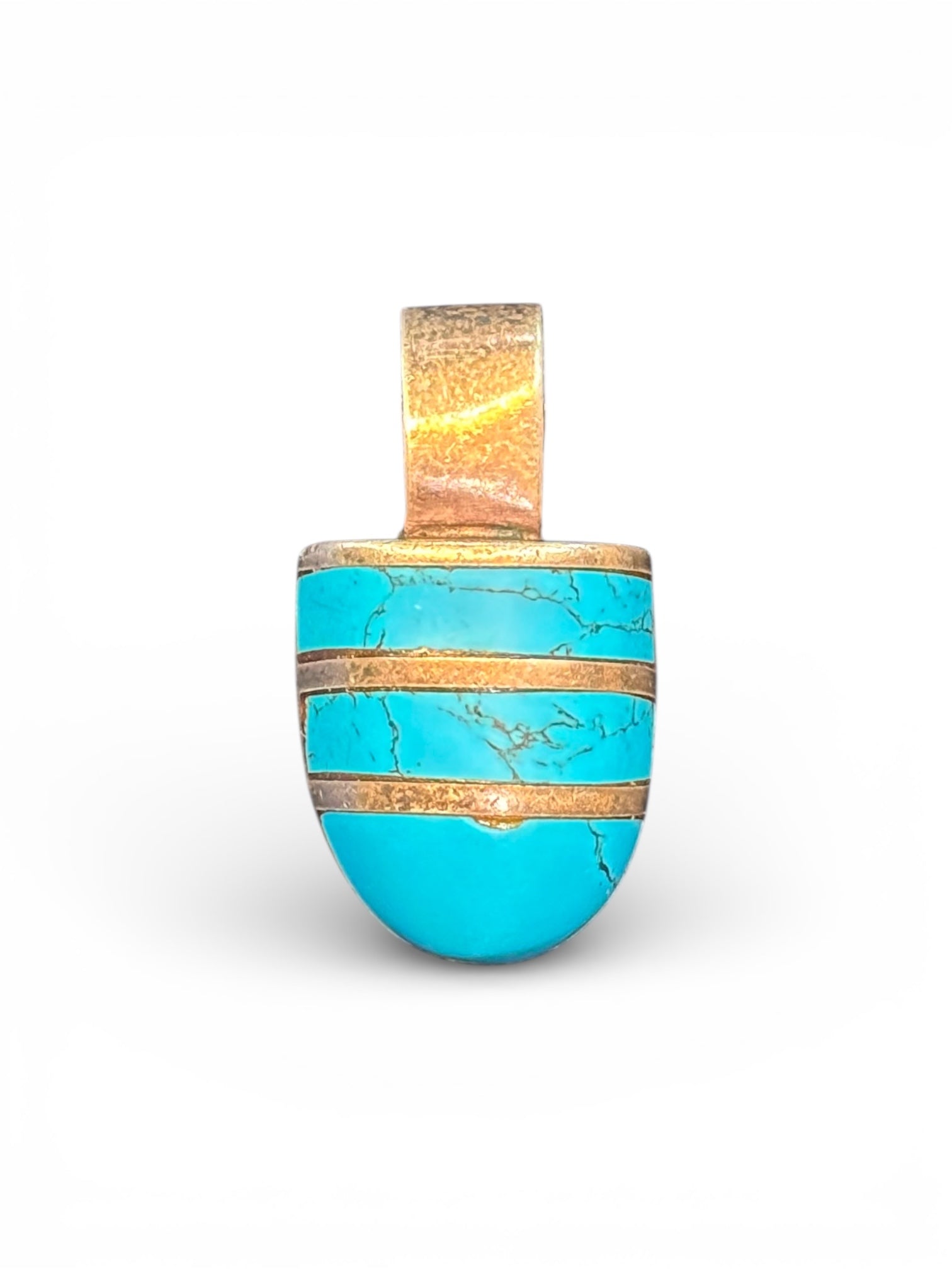 Turquoise Pendant Sterling Silver 950 Mexico