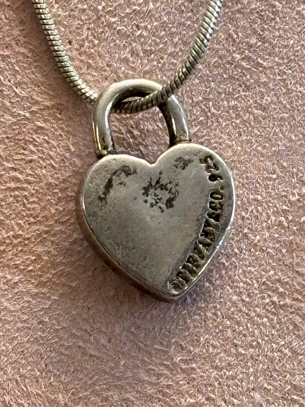 Please Return To Tiffany & Co. New York Heart Necklace 925 Sterling