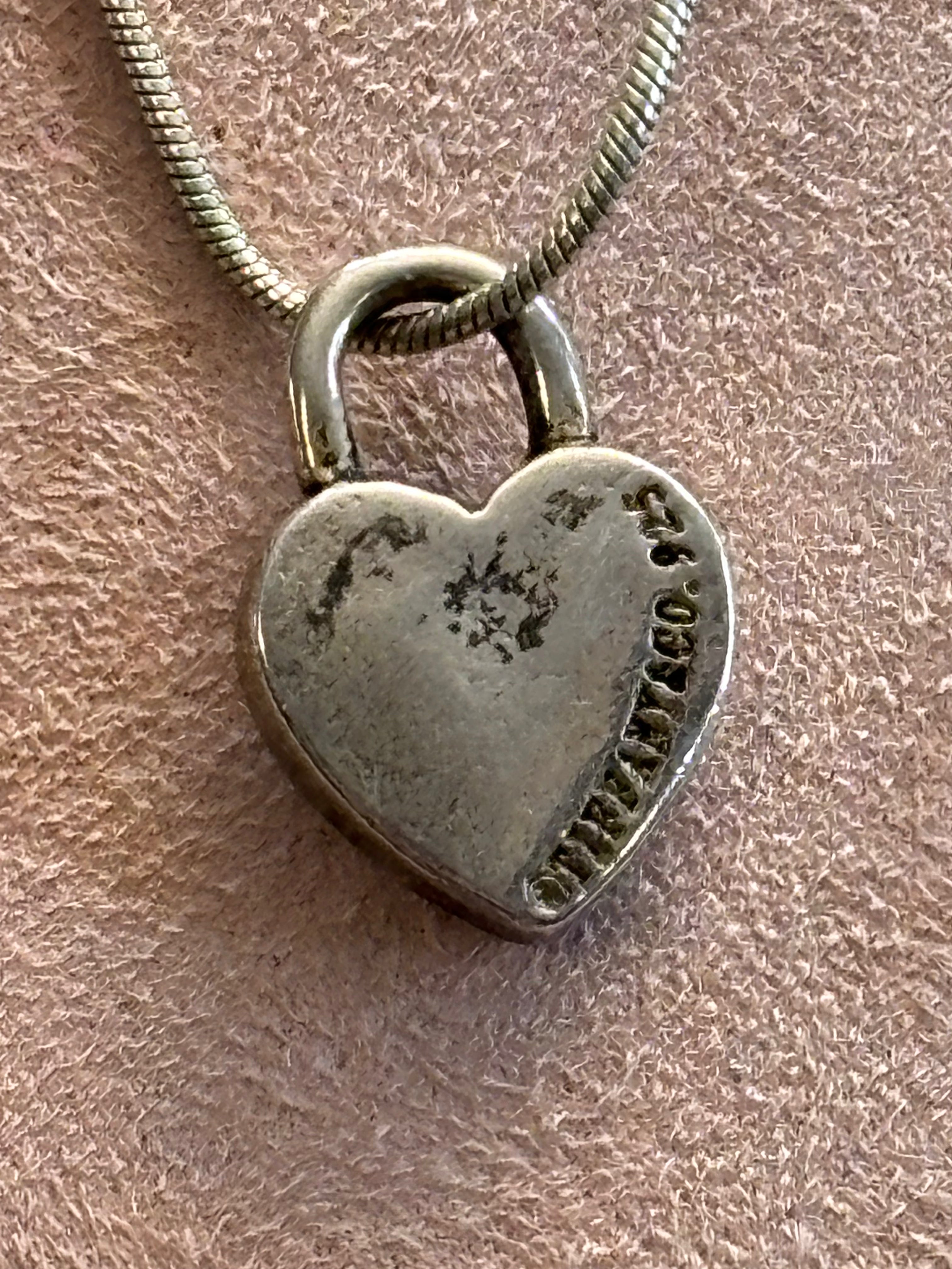 Please Return To Tiffany & Co. New York Heart Necklace 925 Sterling